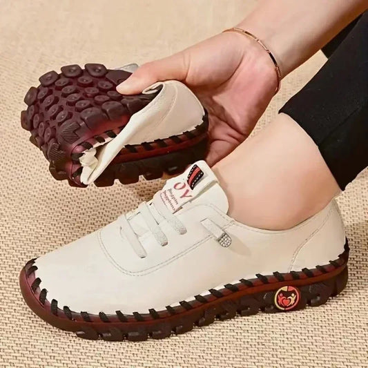 🥿 ✨Tênis Feminino Casual em Couro PU –💖 Leve, Confortável e Estiloso🌬️