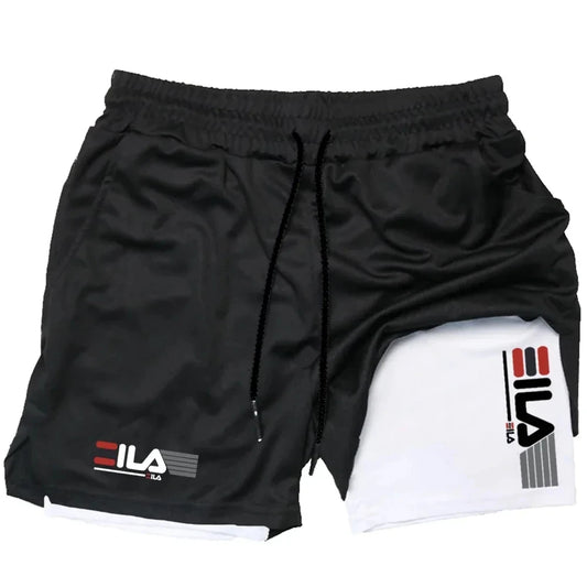 🏃 Shorts Esportivo Masculino 2 em 1 – Secagem Rápida e Alta Performance✨