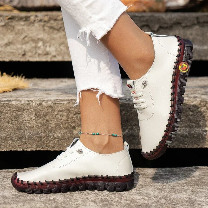 🥿 ✨Tênis Feminino Casual em Couro PU –💖 Leve, Confortável e Estiloso🌬️