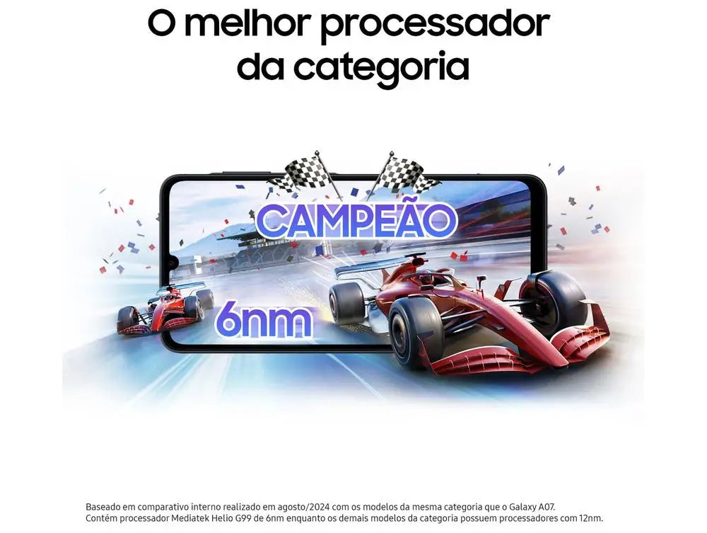 ⚡Samsung Galaxy A07 256GB 8GB RAM – Tela 90Hz, Câmera 50MP📸 e Bateria 5000mAh
