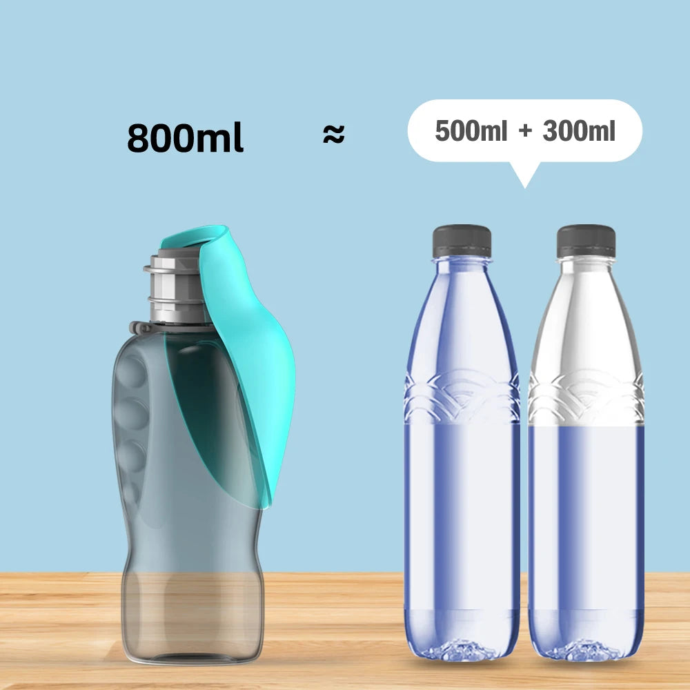🐶💧Garrafa Portátil de Água para Cachorro 800ml – Bebedouro Anti Vazamento para Passeios, Viagens e Caminhadas